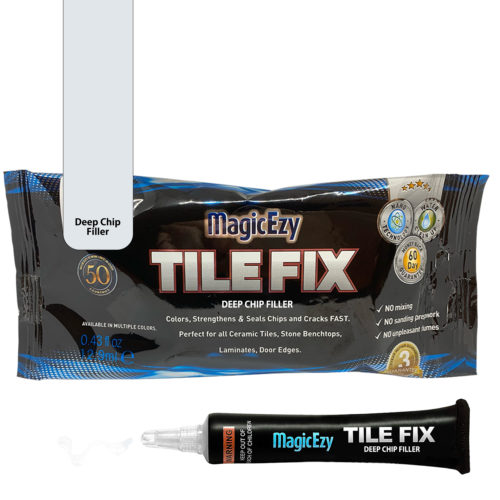 Tile Fix (Beige & White Kit) - Tile Touch Up Filler: Fast & Easy - MagicEzy